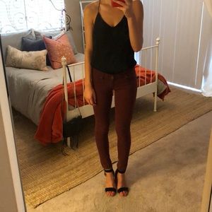 Burgundy Carmar Skinny Jeans